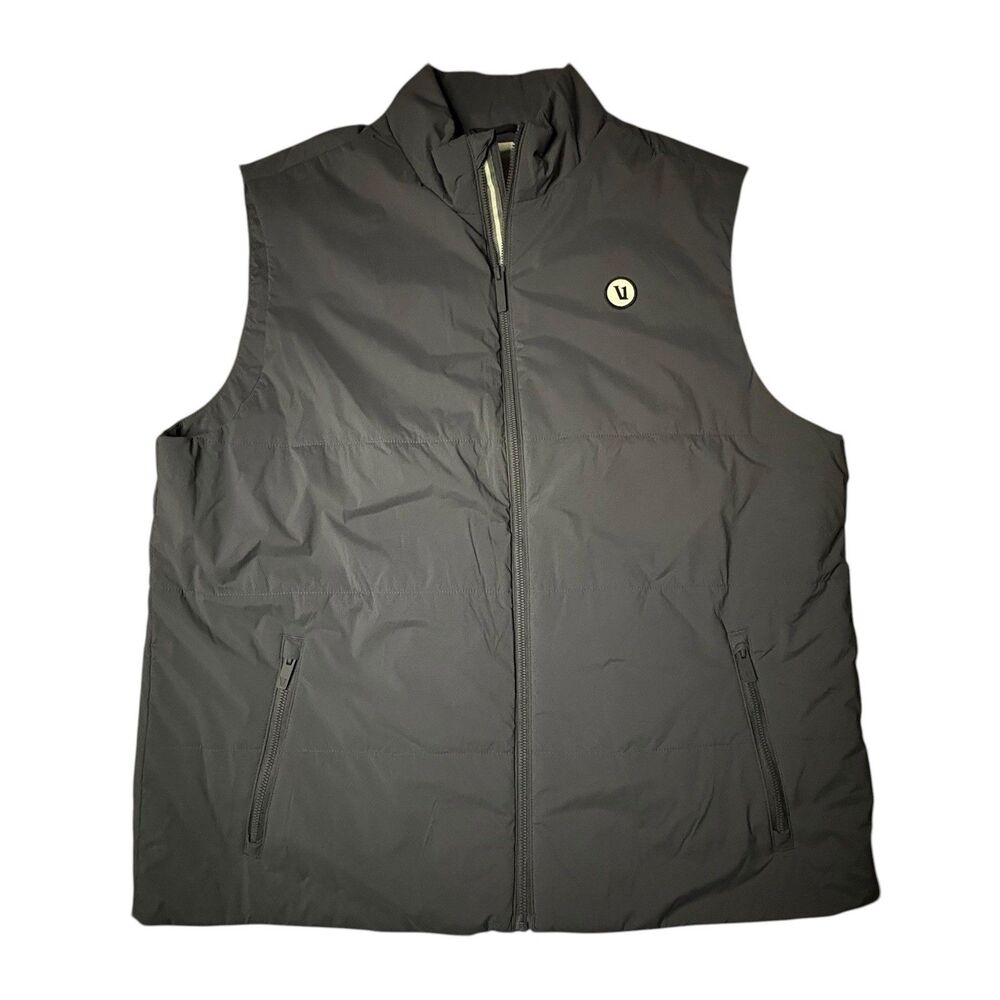Vuori Insulated Vest XXL Gray Full Zip Performance Lightweight Puffer Mens